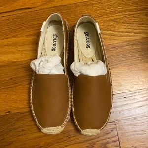 BNWT Soludos Leather Platform Smoking Slipper, 7